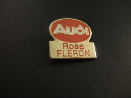 Audi logo,dealer Rosa Fleron (een stadje in België)